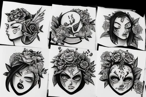 An angry teen growing tattoo idea