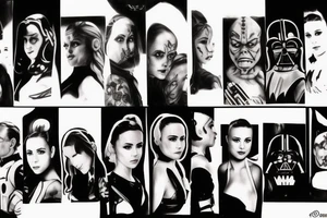 portraits of clones from movie Star Wars tattoo idea
