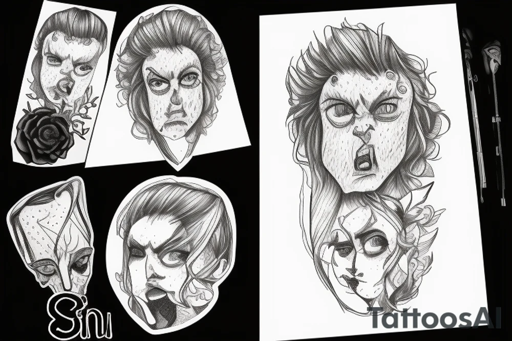 An angry teen growing into a not angry adult tattoo idea