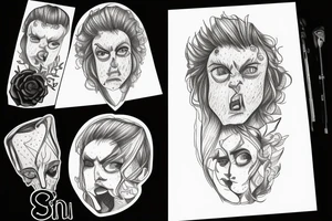 An angry teen growing into a not angry adult tattoo idea