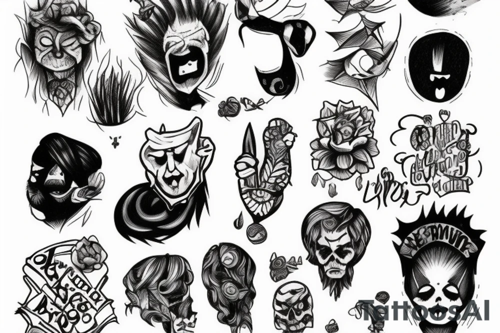 An angry teen growing into a not angry adult tattoo idea