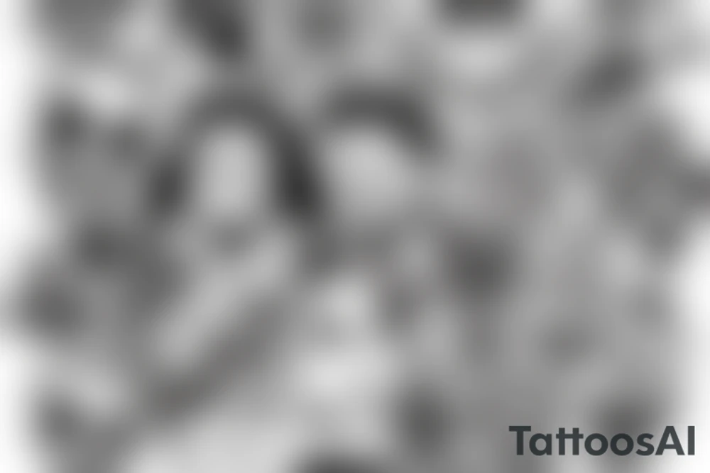 An angry teen transforming into a not angry adult tattoo idea