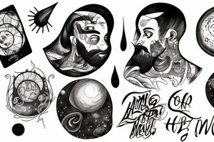 A man becoming one with the universe tattoo idea