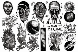 A man becoming one with the universe tattoo idea