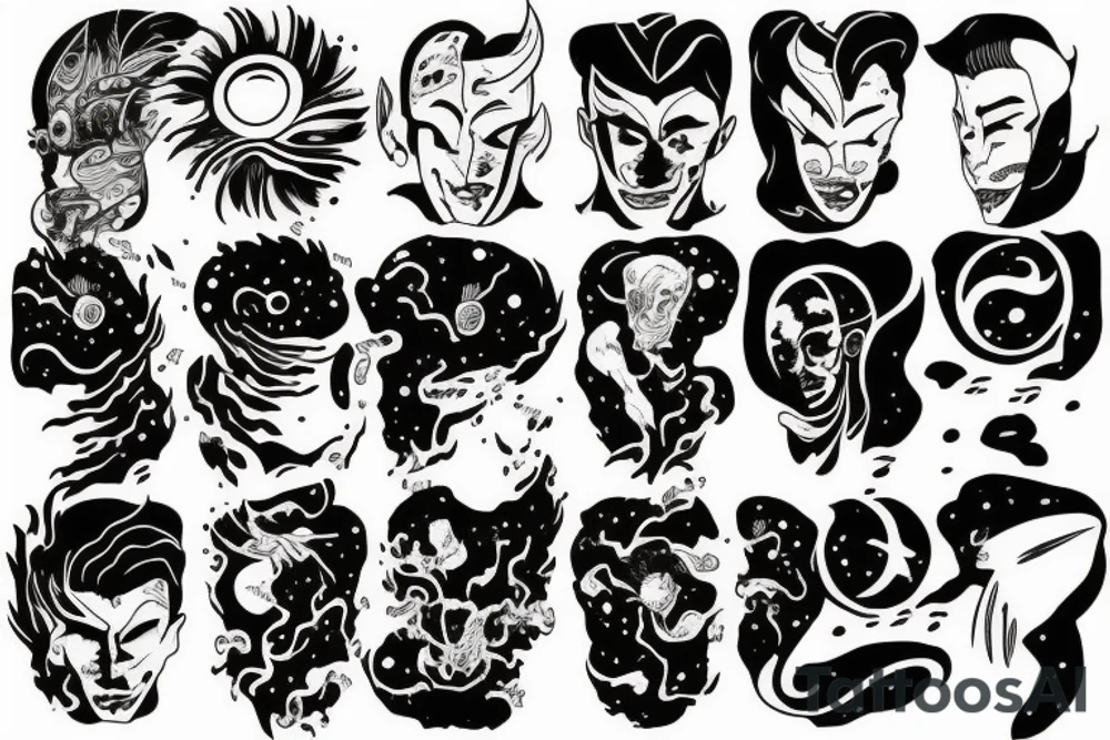A man becoming one with the universe tattoo idea