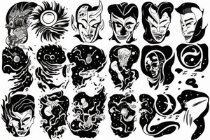 A man becoming one with the universe tattoo idea