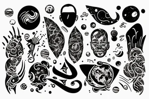 A man becoming one with the universe tattoo idea
