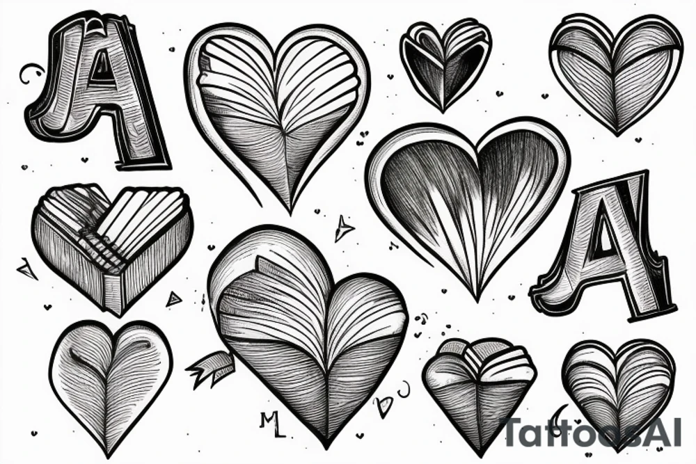 Heart up like a book tattoo idea