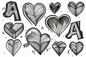 Heart up like a book tattoo idea