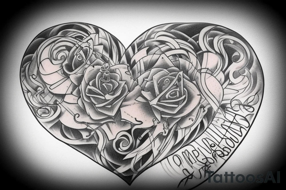 Heart opening up like a book tattoo idea