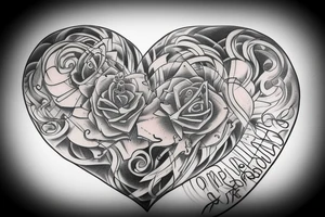 Heart opening up like a book tattoo idea