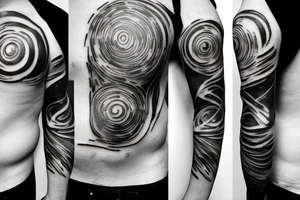A man becoming one with the universe tattoo idea