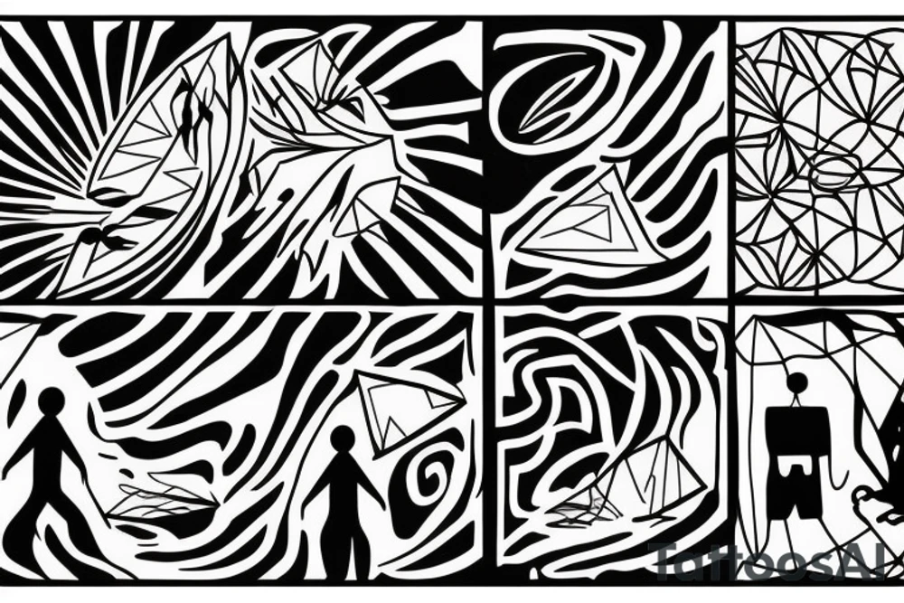 A man becoming one with the universe tattoo idea