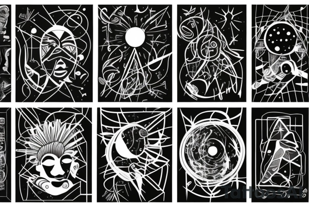 A person becoming one with the universe tattoo idea