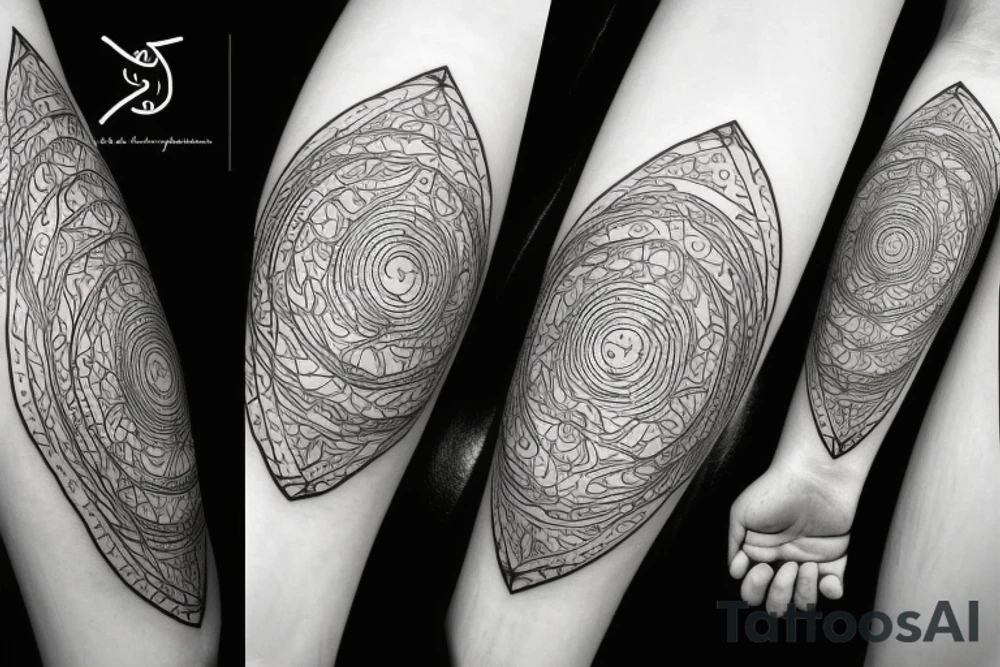 A person becoming one with the universe tattoo idea