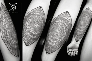 A person becoming one with the universe tattoo idea