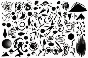 A person becoming one with the universe tattoo idea