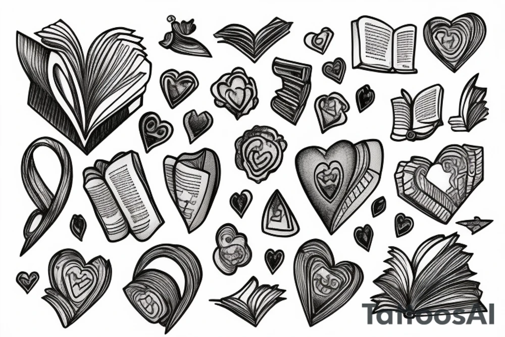 Heart, Window, Door, Book tattoo idea