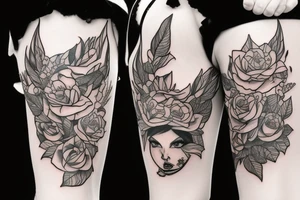 Fae woman bondage tattoo idea
