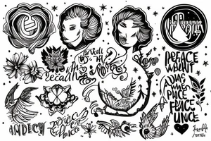 an adult coming to terms with who they are, who they can be, and who they were.
They've found peace with the universe tattoo idea