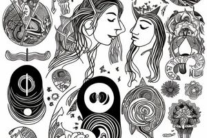 an adult coming to terms with who they are, who they can be, and who they were.
They've found peace with the universe tattoo idea
