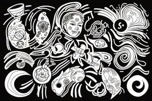 an adult accepting who they are, who they can be, and who they were.

They've found peace with the universe tattoo idea