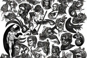 Greek god of under world hades tattoo idea