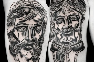 Greek god of under world hades tattoo idea
