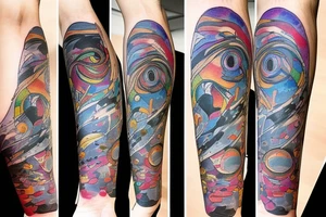 an adult accepting who they are, who they can be, and who they were.

They've found peace in themselves and with the universe

left forearm tattoo idea