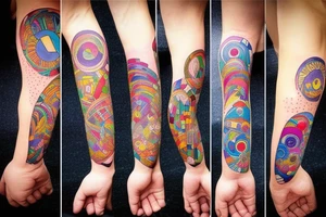 an adult accepting who they are, who they can be, and who they were.

They've found peace in themselves and with the universe

left forearm tattoo idea