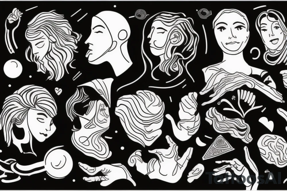 an adult accepting who they are, who they can be, and who they were.

They've found peace in themselves and with the universe

left forearm tattoo idea