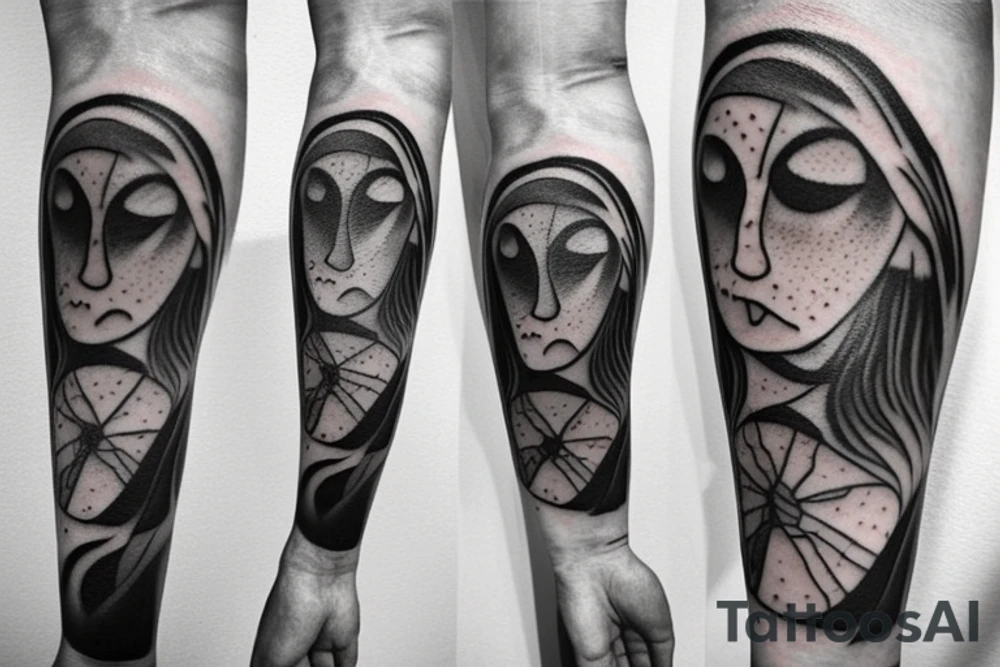 an adult accepting who they are, who they can be, and who they were.

They've found peace in themselves and with the universe

left forearm tattoo idea