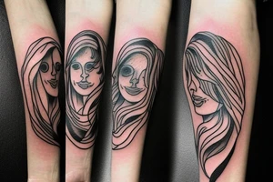 an adult accepting who they are, who they can be, and who they were.

They've found peace in themselves and with the universe

left forearm tattoo idea