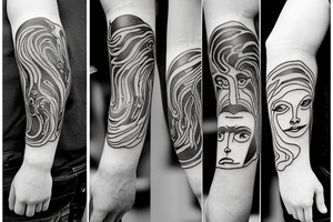 an adult accepting who they are, who they can be, and who they were.

They've found peace in themselves and with the universe

left forearm tattoo idea