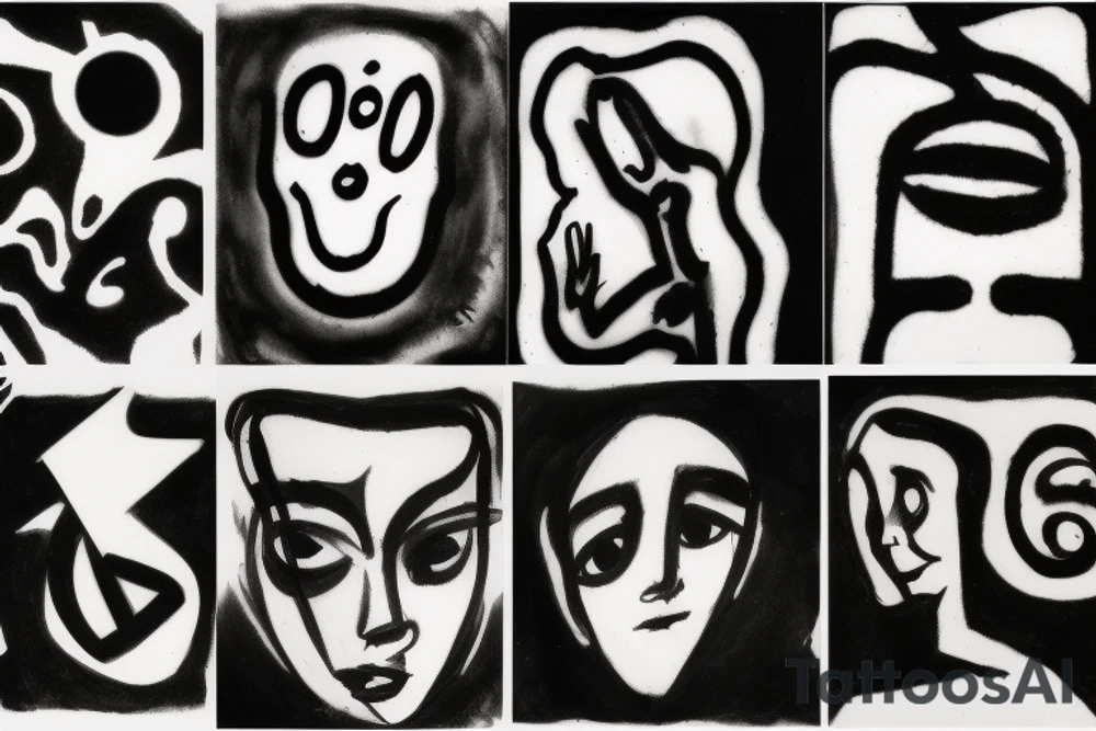 A humanoid cosmic entity has pieced themselves together and found beauty in the universe tattoo idea