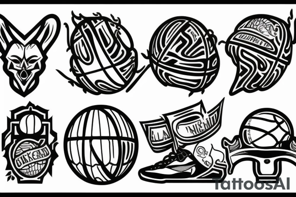 Wooden, Basketball, Motorcycle, tattoo idea
