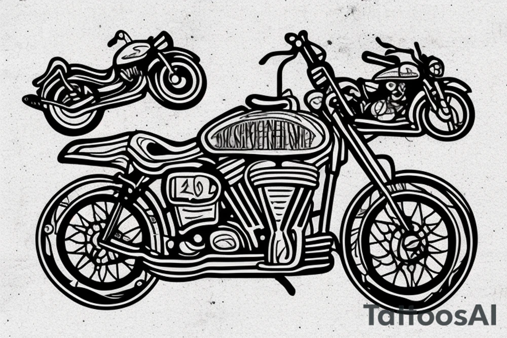 Wooden, Basketball, Motorcycle, tattoo idea