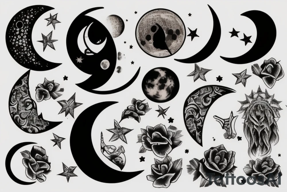sneak with moon tattoo idea