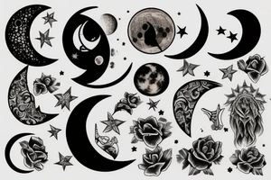 sneak with moon tattoo idea