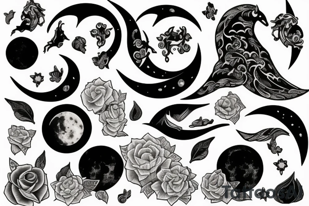 sneak with moon tattoo idea