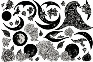sneak with moon tattoo idea