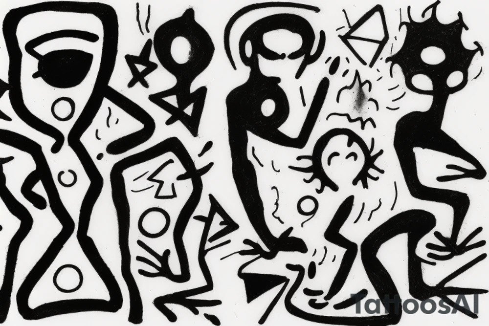 A humanoid cosmic entity has pieced themselves together and found beauty in the universe
small tattoo idea