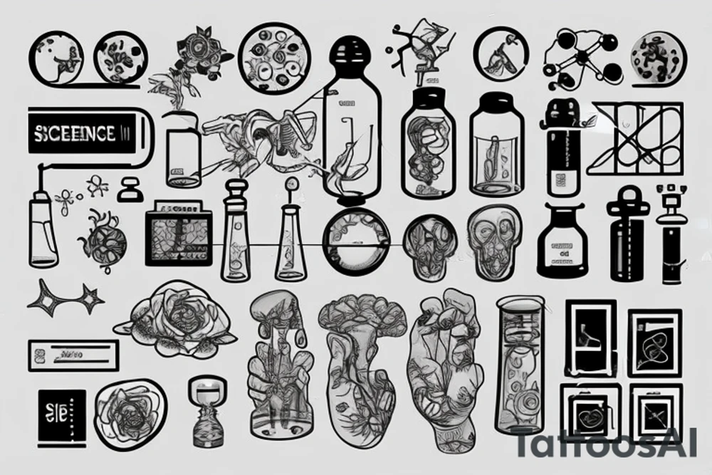 Science Patchwork tattoo idea