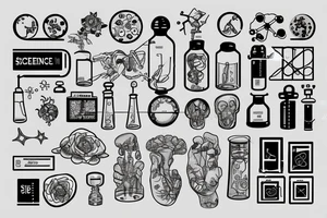 Science Patchwork tattoo idea