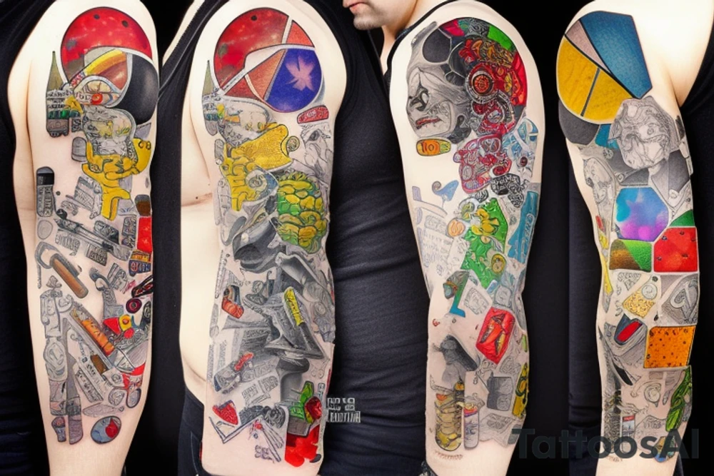 Science Patchwork tattoo idea