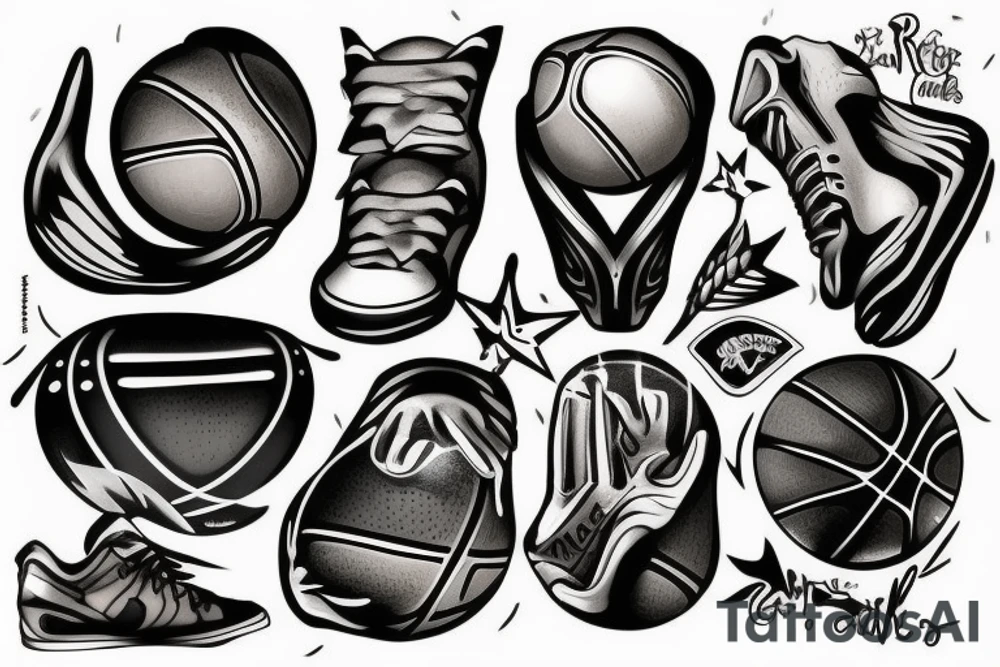 Rock, basketball tattoo idea