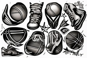 Rock, basketball tattoo idea