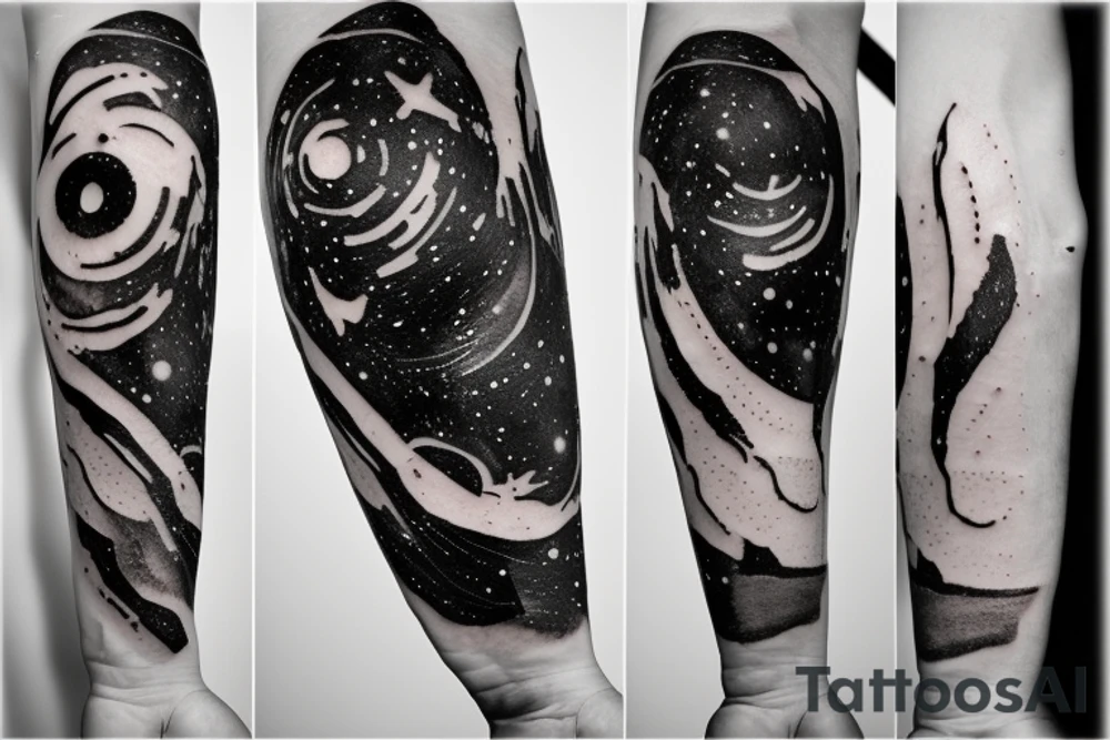 A humanoid cosmic entity has pieced themselves together and found beauty in the universe
small tattoo idea
