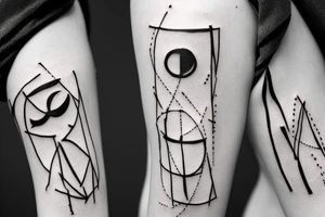 A humanoid cosmic entity has pieced themselves together and found beauty in the universe

small tattoo idea
