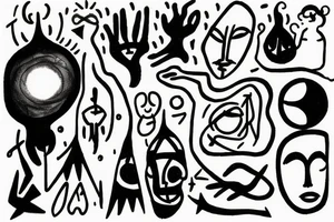 A humanoid cosmic entity has pieced themselves together and found beauty in the universe
calm waters and calm winds are here
I am home
small tattoo idea